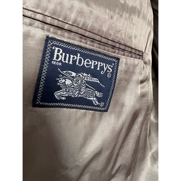 Vintage Burberry’s Silk Suit Jacket Blazer Limited Edition Brown Size 42 JL - Picture 4 of 9